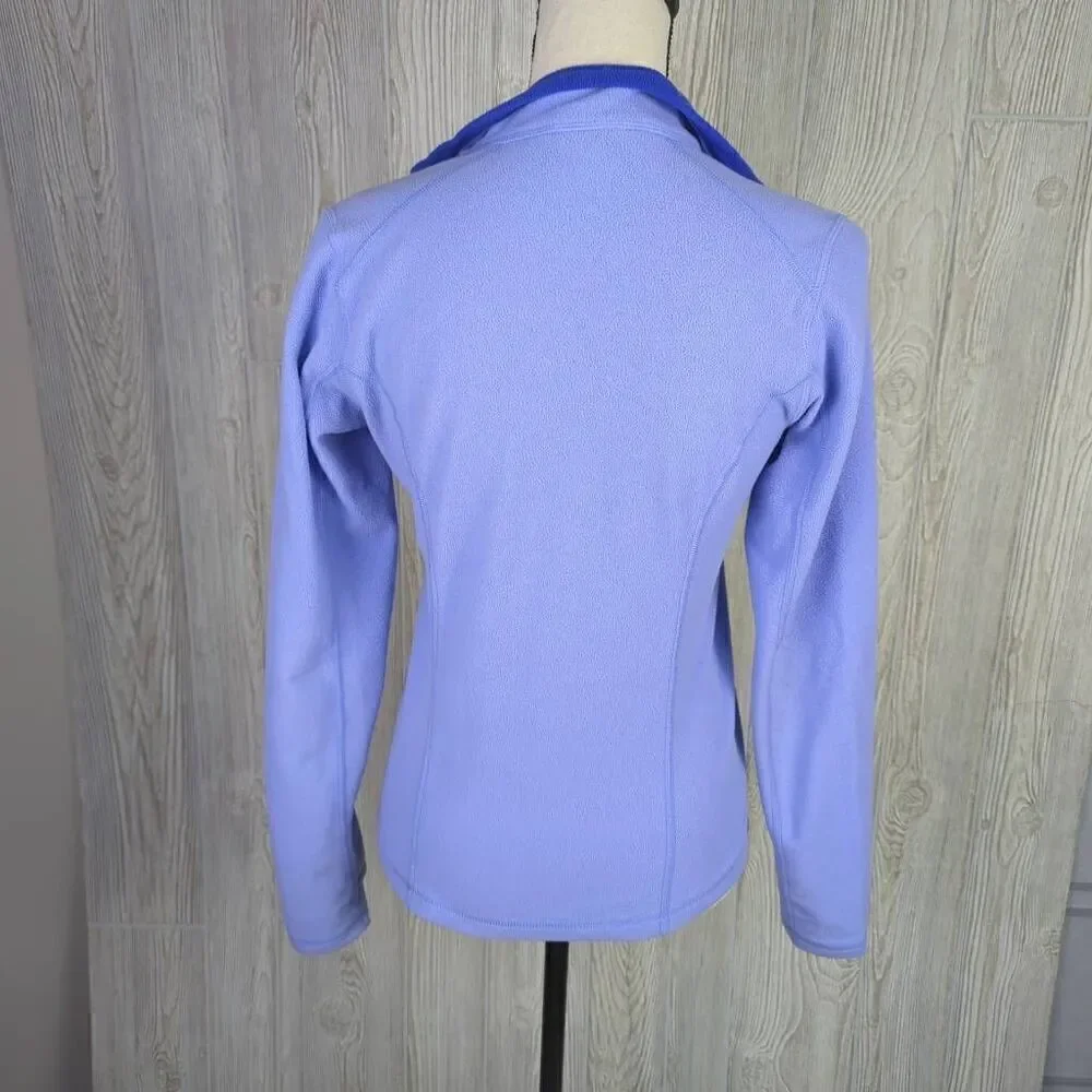 The North Face Womens XS Pullover 1/4 Zip Fleece Jacket Purple Lightweight